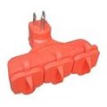 Virtual KAB-3FLU-ORG Orange 3 Outlet Heavy Duty Grounded Outdoor Adapter VI135691